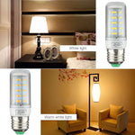 หลอดไฟประหยัดพลังงาน SMD 5730, DC 12-30V, E27 36 หลอด LED แสงขาว, E27 36 หลอด LED แสงวอร์มไวท์
