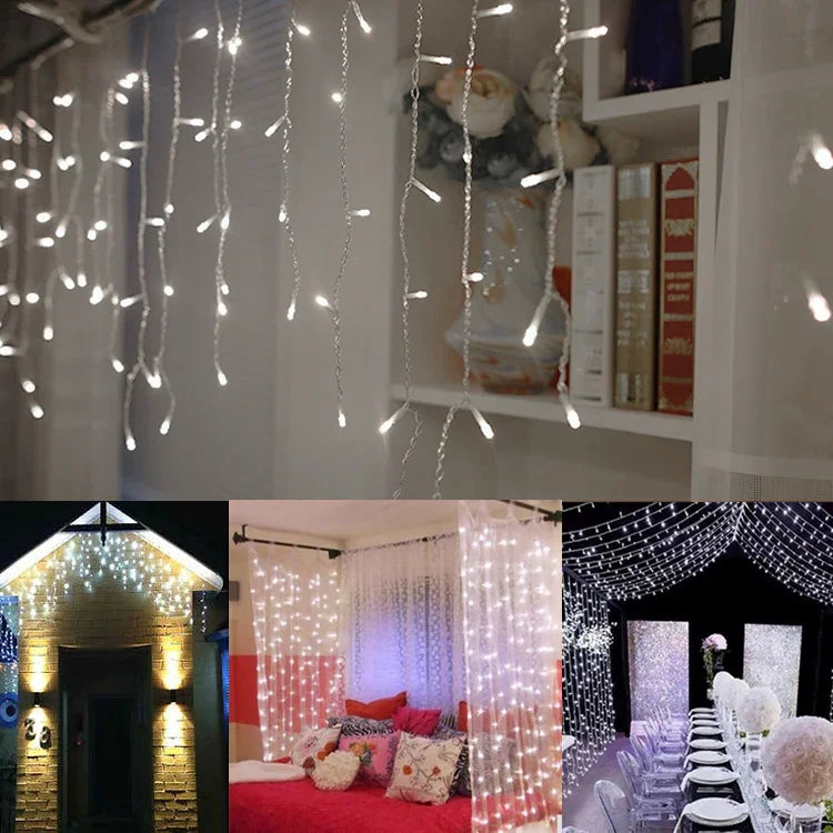 ไฟสายเทพนิยาย LED 100 ดวง พร้อมข้อต่อปลายและ 8 ฟังก์ชัน, ปลั๊ก US, 10m แสงสีขาว