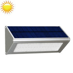ไฟผนังสามเหลี่ยมประหยัดพลังงาน 800 LM 48 ดวง LED SMD 2835 พร้อมเซนเซอร์ แผงโซลาร์เซลล์ และสวิตช์ซ่อนสำหรับสวน/ลานบ้าน/แคมป์ปิ้ง (สีเงิน)