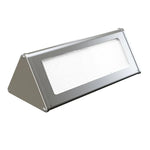 ไฟผนังสามเหลี่ยมประหยัดพลังงาน 800 LM 48 ดวง LED SMD 2835 พร้อมเซนเซอร์ แผงโซลาร์เซลล์ และสวิตช์ซ่อนสำหรับสวน/ลานบ้าน/แคมป์ปิ้ง (สีเงิน)