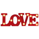 โคมไฟงานปาร์ตี้และเทศกาล ใช้ถ่าน AA 2 ก้อน รูปแบบ LOVE สีแดง และ LOVE สีขาว