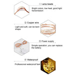 ไฟ LED 20 ดวง SMD 0603 กันน้ำ IP65 ใช้ถ่านกระดุม CR2032, ไฟสีน้ำเงิน 2 เมตร, ไฟสีเขียว 2 เมตร, ไฟสีแดง 2 เมตร