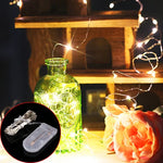 ไฟ LED 20 ดวง SMD 0603 กันน้ำ IP65 ใช้ถ่านกระดุม CR2032, ไฟสีน้ำเงิน 2 เมตร, ไฟสีเขียว 2 เมตร, ไฟสีแดง 2 เมตร