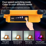 ไฟตั้งแคมป์พกพาพลังงานแสงอาทิตย์ 50W 32 ดวง LED ไฟแม่เหล็กฉุกเฉิน พร้อมระดับความสว่าง 4 ระดับ แบตสำรอง และตัวบอกสถานะแบตเตอรี่