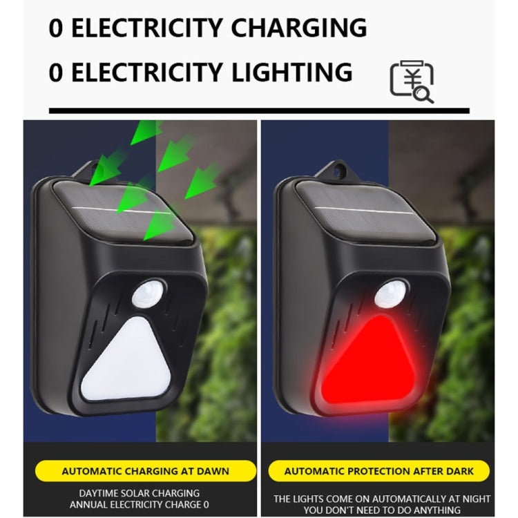 Solar Burglar Alarm Light Remote Control Human Body Induction Alarm
