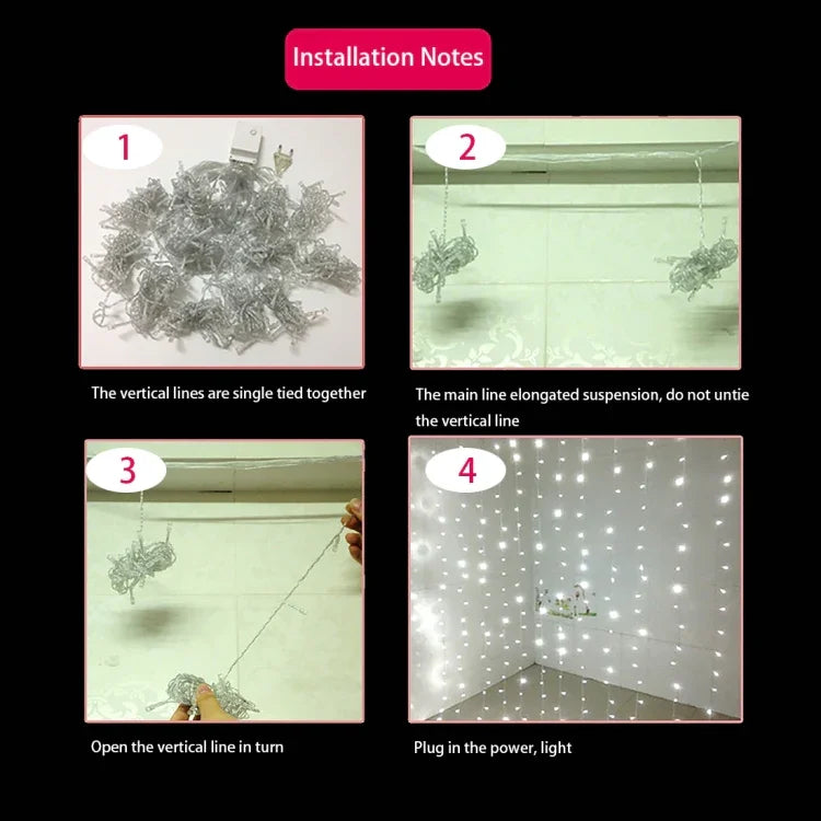 ไฟสายม่าน LED 300 ดวง พร้อมข้อต่อปลายสาย รีโมทมัลติฟังก์ชัน และหน่วยความจำ กันน้ำ, ปลั๊กสหรัฐอเมริกา, AC 110V, ไฟสีขาว ปลั๊กสหรัฐอเมริกา, ไฟวอร์มไวท์ ปลั๊กสหรัฐอเมริกา