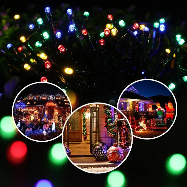 ไฟประดับวันหยุด 100 หลอด LED ความยาว 17 ม. แสงน้ำเงิน, 17 ม. แสงสีสัน, 17 ม. แสงขาว, 17 ม. แสงขาวอุ่น