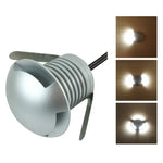 โคมไฟฝัง LED 3W แบบโพลาไรซ์ กันน้ำ IP67 โคมเปลือกเต่า สำหรับสวนและสนามหญ้าภายนอก แสงอบอุ่น 3000K Q2 แสงสองทาง แสงอบอุ่น 3000K Q2