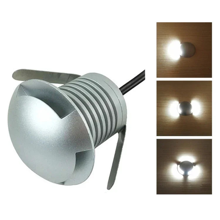 โคมไฟฝัง LED 3W แบบโพลาไรซ์ กันน้ำ IP67 โคมเปลือกเต่า สำหรับสวนและสนามหญ้าภายนอก แสงอบอุ่น 3000K Q2 แสงสองทาง แสงอบอุ่น 3000K Q2