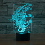 7 Colour Discoloration Creative Visual Stereo Lamp Desk Lamp Night Light, Hippocampus Style