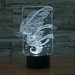 7 Colour Discoloration Creative Visual Stereo Lamp Desk Lamp Night Light, Hippocampus Style