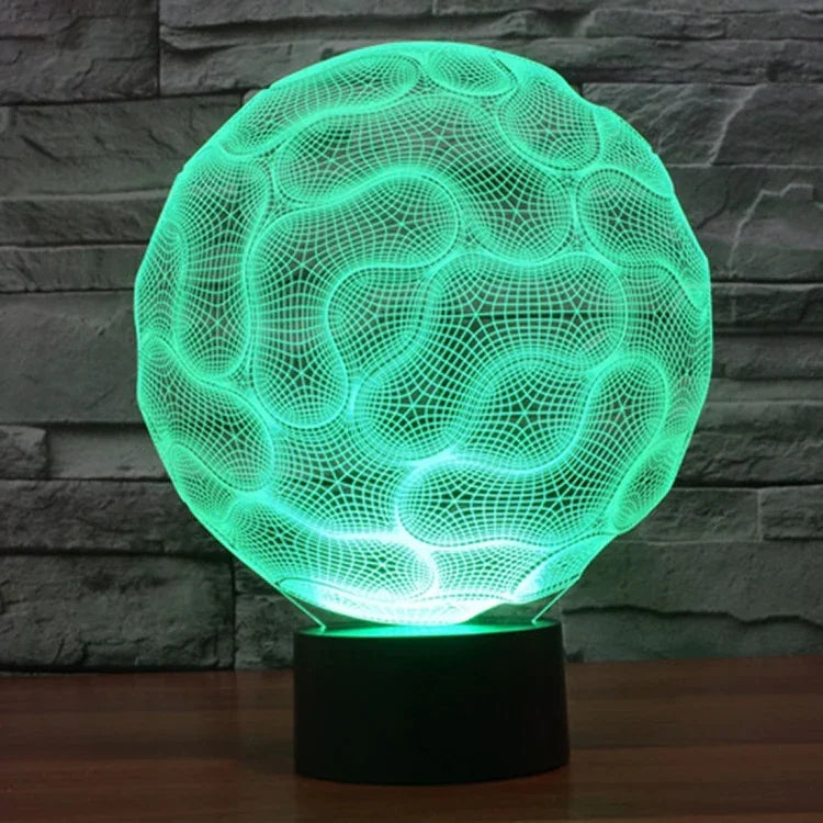 โคมไฟตั้งโต๊ะสเตอริโอวิชวลสร้างสรรค์เปลี่ยนสีได้ 7 สี ไฟตั้งโต๊ะ ไฟกลางคืน สไตล์สมอง