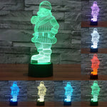 โคมไฟตั้งโต๊ะแสงสามมิติสร้างสรรค์เปลี่ยนสีได้ 7 สี ไฟกลางคืน สไตล์ซานตาคลอส