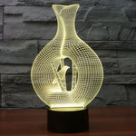 7 Color Discoloration Creative Visual Stereo Lamp Desk Lamp Night Light, Bird In The Cage Style