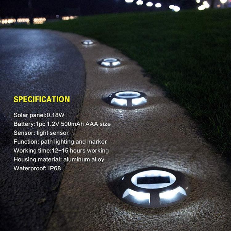 โคมไฟฝังพื้นพลังงานแสงอาทิตย์ LED กันน้ำ IP68 สำหรับสวนและสนามหญ้าภายนอก