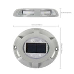 โคมไฟฝังพื้นพลังงานแสงอาทิตย์ LED IP68 กันน้ำ 4 ชิ้น สำหรับสวนและสนามหญ้าภายนอก