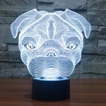 โคมไฟตั้งโต๊ะสามมิติสร้างสรรค์เปลี่ยนสีได้ 7 สี รูปสุนัข