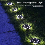 ไฟฝังดินพลังงานแสงอาทิตย์สำหรับสวนกลางแจ้งกันน้ำ 10 ดวง LED