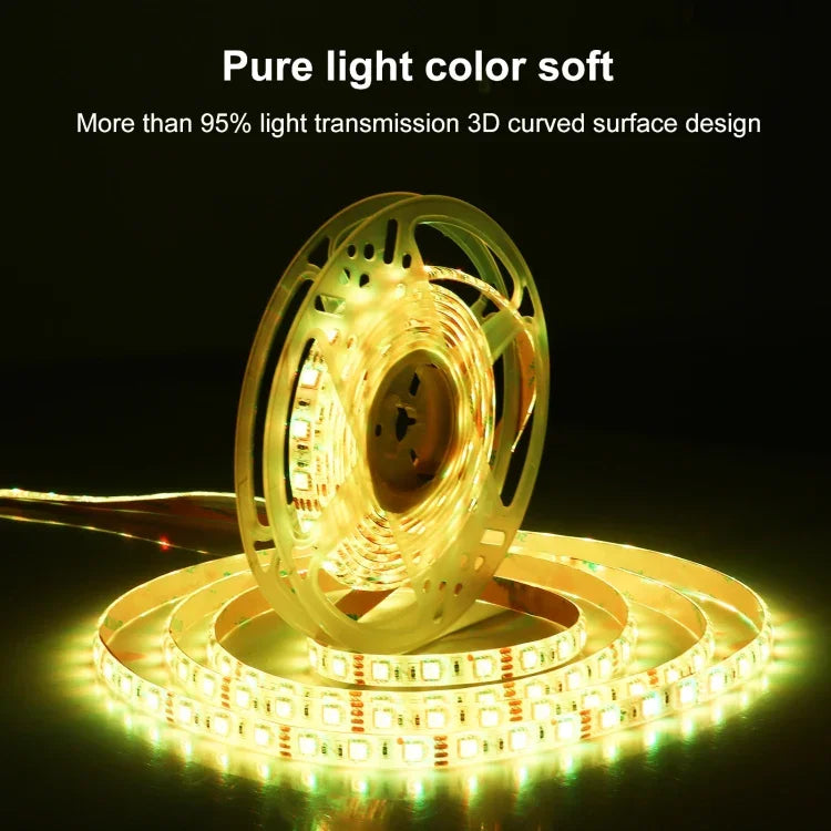 ไฟสีสันสดใส 300 LED SMD 5050 ควบคุมระยะไกลผ่านแอป ใช้งานร่วมกับ Alexa & Google Home