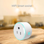 ปลั๊ก WiFi รูปทรงกลม 10A 2.4GHz ขนาดเล็ก ควบคุมระยะไกลผ่านแอป ตั้งเวลาทำงานได้ รองรับ Alexa & Google Home พร้อมไฟหายใจหลากสี AC 100-240V ปลั๊ก US