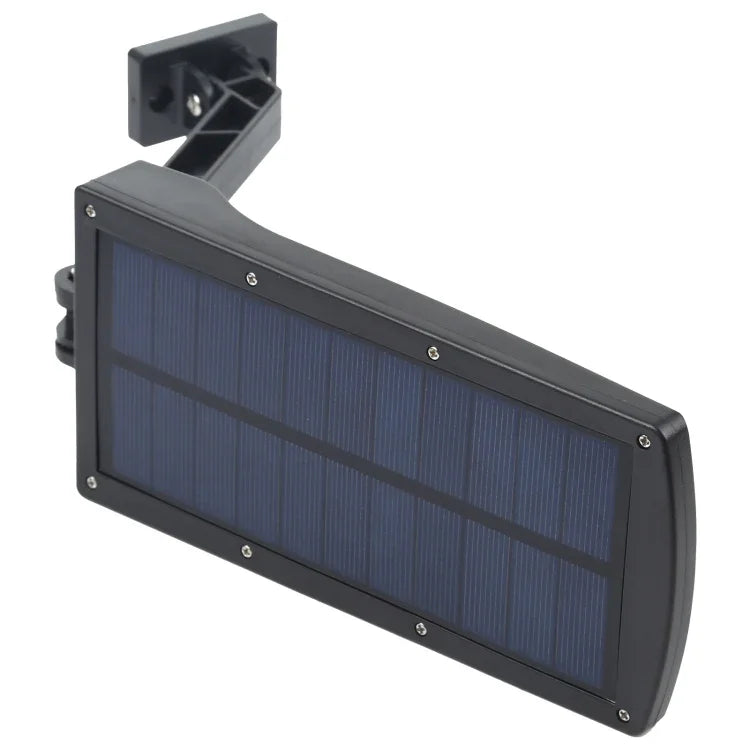 ไฟผนังพลังงานแสงอาทิตย์ 12W 56 ดวง LED SMD 2835 สำหรับใช้ในบ้านและกลางแจ้ง กันน้ำ IP65 ควบคุมระยะไกล พร้อมเซนเซอร์ตรวจจับร่างกายมนุษย์