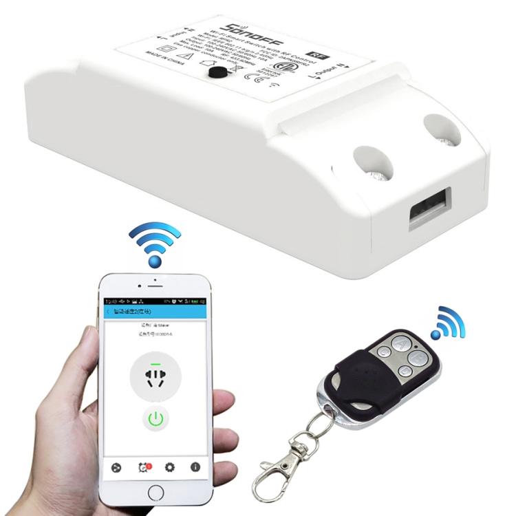 Sonoff โมดูลตั้งเวลาควบคุมระยะไกลไร้สายสมาร์ท WiFi 433MHz DIY สวิตช์ไฟฟ้าพร้อมรีโมท 4 ปุ่ม สำหรับบ้านอัจฉริยะ รองรับ iOS และ Android, 433MHz พร้อมรีโมท