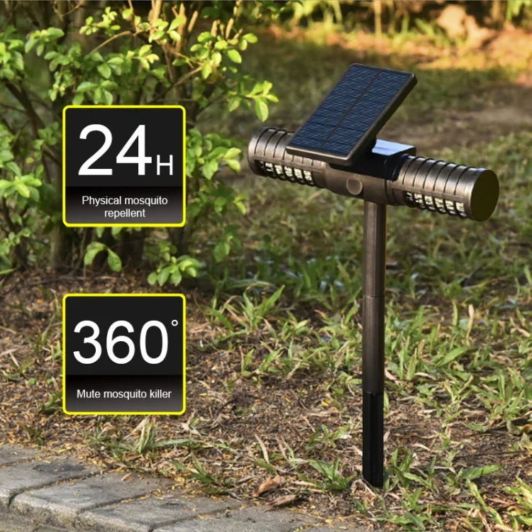 SZ-16008 โคมไฟดักยุงพลังงานแสงอาทิตย์สำหรับกลางแจ้ง กันน้ำ IP65 LED สำหรับตกแต่งสวน ฝังดิน พร้อมปลั๊กดิน