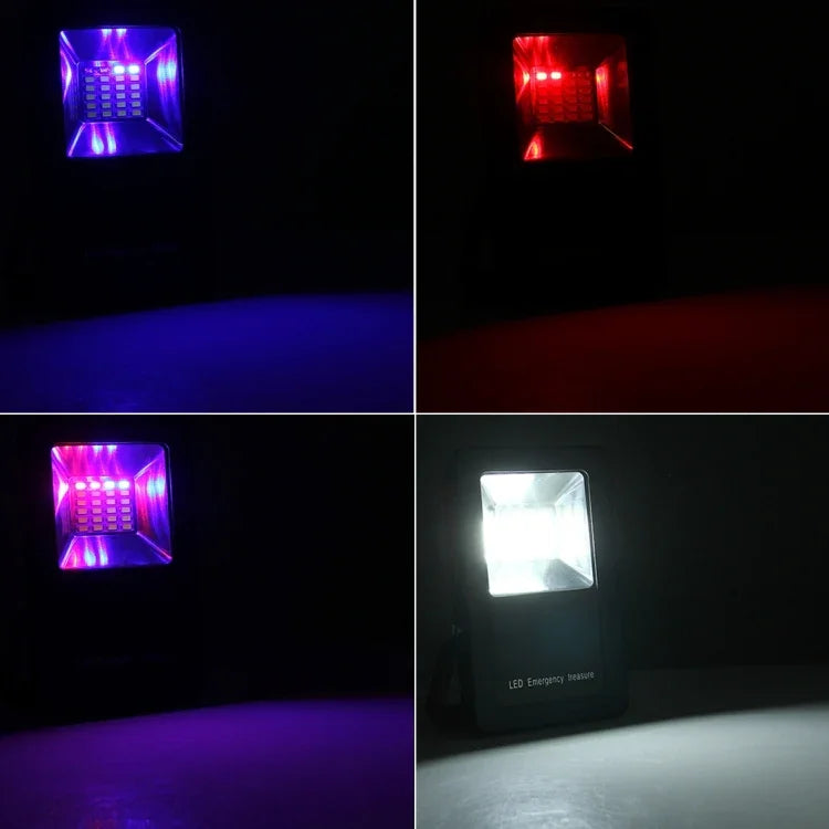 ไฟเตือนกระพริบสีแดงและน้ำเงิน 24 ดวง LED SMD5730 2400LM 6000-6500K แบบพกพาพร้อมที่จับ กำลังไฟ 30W/2400LM 6000-6500K