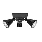 ไฟสปอร์ตไลท์หุ่นยนต์ LED พลังงานแสงอาทิตย์ หัวคู่ พร้อมเซนเซอร์อัจฉริยะ สำหรับสนามหญ้ากลางแจ้ง