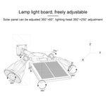 ไฟสปอร์ตไลท์หุ่นยนต์ LED พลังงานแสงอาทิตย์ หัวคู่ พร้อมเซนเซอร์อัจฉริยะ สำหรับสนามหญ้ากลางแจ้ง