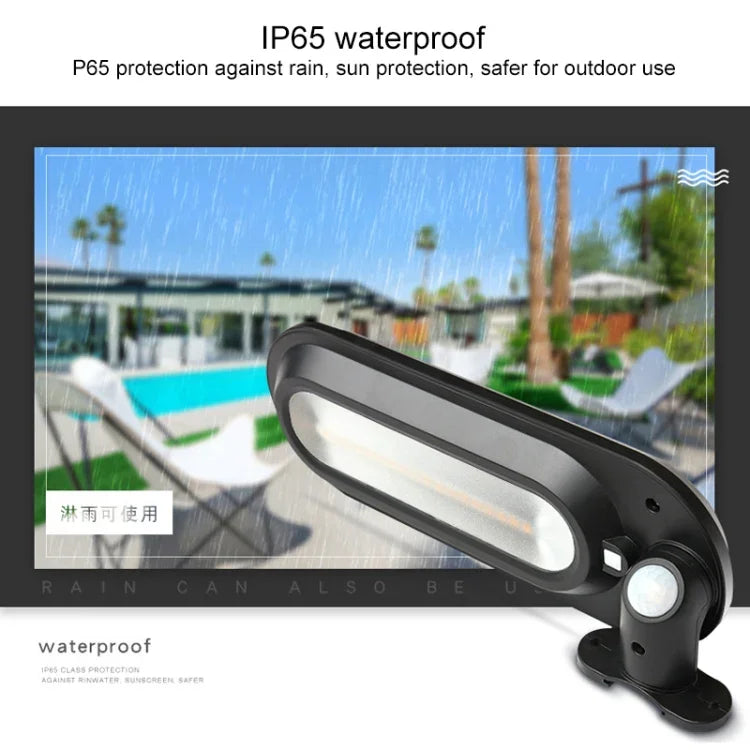 โคมไฟสวนพลังงานแสงอาทิตย์ 18 LEDs 600LM กันน้ำ IP65 พร้อมเซนเซอร์ตรวจจับแสงตัวโคมไฟถนน