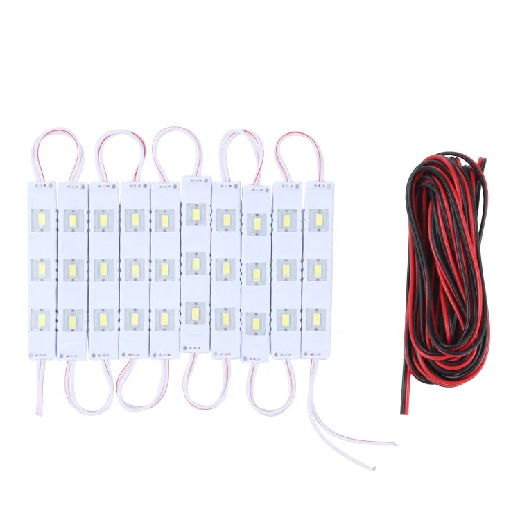 โมดูล LED 5630 SMD 30 LED ไฟสีขาวกันน้ำสำหรับตกแต่ง, สายยาว 5 เมตร, DC 12V, 30 LED 5630 SMD