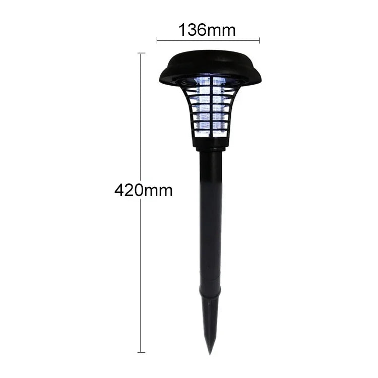 โคมไฟสนามหญ้าฟาร์มกำจัดยุงและแมลงพลังงานแสงอาทิตย์ LED กันน้ำ IP44