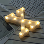 ไฟ LED แขวนตั้งพื้นสีขาวอุ่น ใช้แบตเตอรี่ รุ่น A, N, B, O, C, P, D, Q, E, R, F, G, T, U, V, I, W, J, K, X, L, M, Z