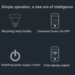 200W Max E27 APP Remote Control WiFi Smart Light Bulb Adapter Lamp Base Works with Alexa Echo & Google Home, AC 100-250V, APP Control