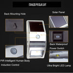 ไฟผนังกลางแจ้ง 80 LM 6000-6500K พร้อมแผงโซลาร์เซลล์ 5V 0.5W, แสงขาว 0.2W