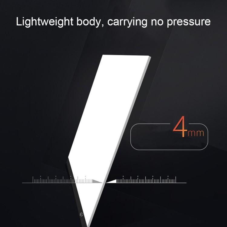 กล่องไฟ LED สำหรับลอกลายงานศิลปะ ขนาด A4 แบบพกพา USB บางพิเศษ พร้อมการควบคุมความสว่าง สำหรับศิลปิน วาดภาพ ร่างภาพ อนิเมชั่น และดูภาพเอ็กซ์เรย์ มีการควบคุมความสว่าง