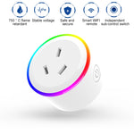 ปลั๊กสมาร์ท WiFi ควบคุมระยะไกลไฟ RGB 10A ใช้งานกับ Alexa & Google Home & IFTTT, AC 100-240V, ปลั๊ก AU, XS-A17