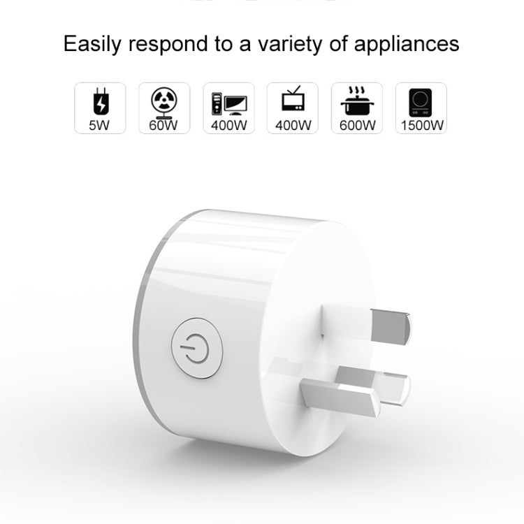 ปลั๊กสมาร์ท WiFi ควบคุมระยะไกลไฟ RGB 10A ใช้งานกับ Alexa & Google Home & IFTTT, AC 100-240V, ปลั๊ก AU, XS-A17