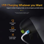 โคมไฟตั้งแคมป์ LED แบบถือมือ L001 5W ชาร์จ USB พร้อมฟังก์ชัน Power Bank (สีเขียว), LED6908, LED6908L, LED6908R