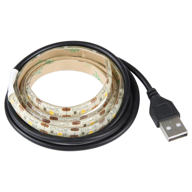 ไฟเชือกเรซิ่นกันน้ำ LED 2835 SMD แสงอุ่น USB, DC 5V, ความยาว: 50 ซม., USB 2835 SMD LED 50 ซม.