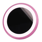 OneFire โคมไฟตั้งโต๊ะรูปโดนัท LED 10 ดวง 1W ชาร์จได้ พร้อมกระจกแต่งหน้า, DC 5V, 1W สีชมพู
