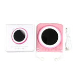 OneFire โคมไฟตั้งโต๊ะรูปโดนัท LED 10 ดวง 1W ชาร์จได้ พร้อมกระจกแต่งหน้า, DC 5V, 1W สีชมพู