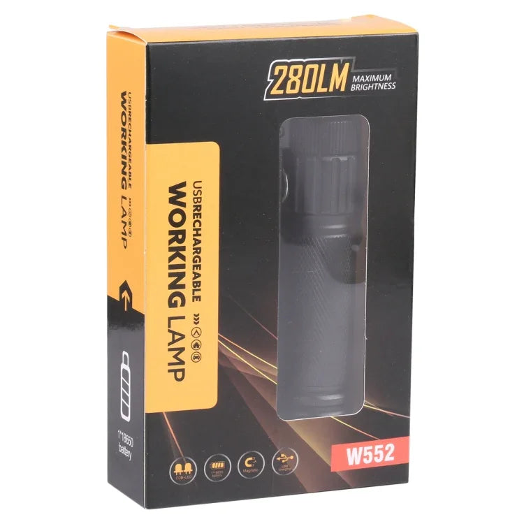 W552 ไฟฉุกเฉินมือถือพับได้ชาร์จไฟผ่าน USB 280LM ขนาด: 13.5 x 3.8 ซม., W552