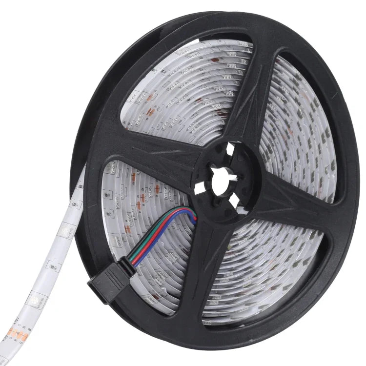 ไฟเส้น LED RGB 5050 SMD 150 LED กันน้ำ IP65 5 เมตร พร้อมรีโมท 24 ปุ่ม, ปลั๊ก EU, 5 เมตร 150 LED IP65