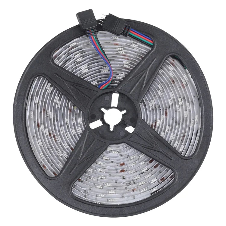 ไฟเส้น LED RGB 5050 SMD 150 LED กันน้ำ IP65 5 เมตร พร้อมรีโมท 24 ปุ่ม, ปลั๊ก EU, 5 เมตร 150 LED IP65