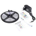 ไฟเส้น LED RGB 5050 SMD 150 LED กันน้ำ IP65 5 เมตร พร้อมรีโมท 24 ปุ่ม, ปลั๊ก EU, 5 เมตร 150 LED IP65