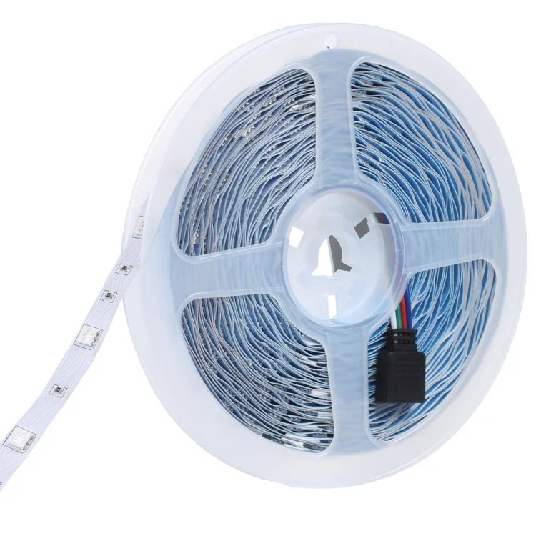 ไฟเส้น LED SMD 5050 600 ดวง ยาว 20 เมตร กันน้ำ IP44 พร้อมรีโมทบลูทูธ 24 ปุ่ม + ควบคุมเพลง, ปลั๊ก EU, 20 เมตร 600 ดวง IP44