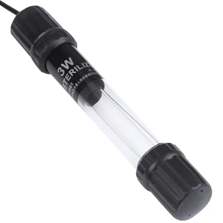 UV-003 โคมไฟฆ่าเชื้อโรค UV 3W สำหรับตู้ปลา, ปลั๊ก EU, 3W