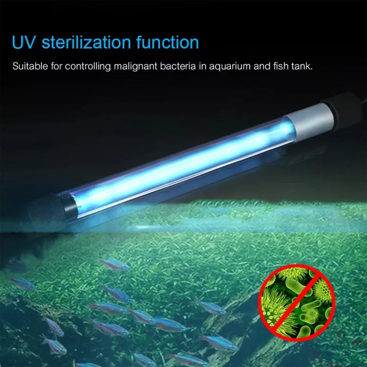 UV-003 โคมไฟฆ่าเชื้อโรค UV 3W สำหรับตู้ปลา, ปลั๊ก EU, 3W
